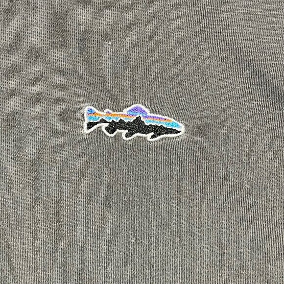 Patagonia Organic Cotton Gray Polo Shirt Mens Large - Picture 2 of 7